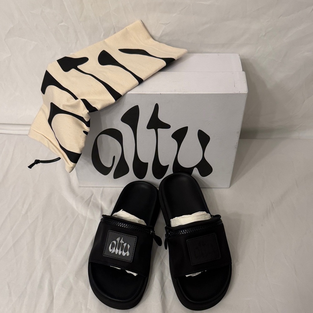 Black Slide Sandals